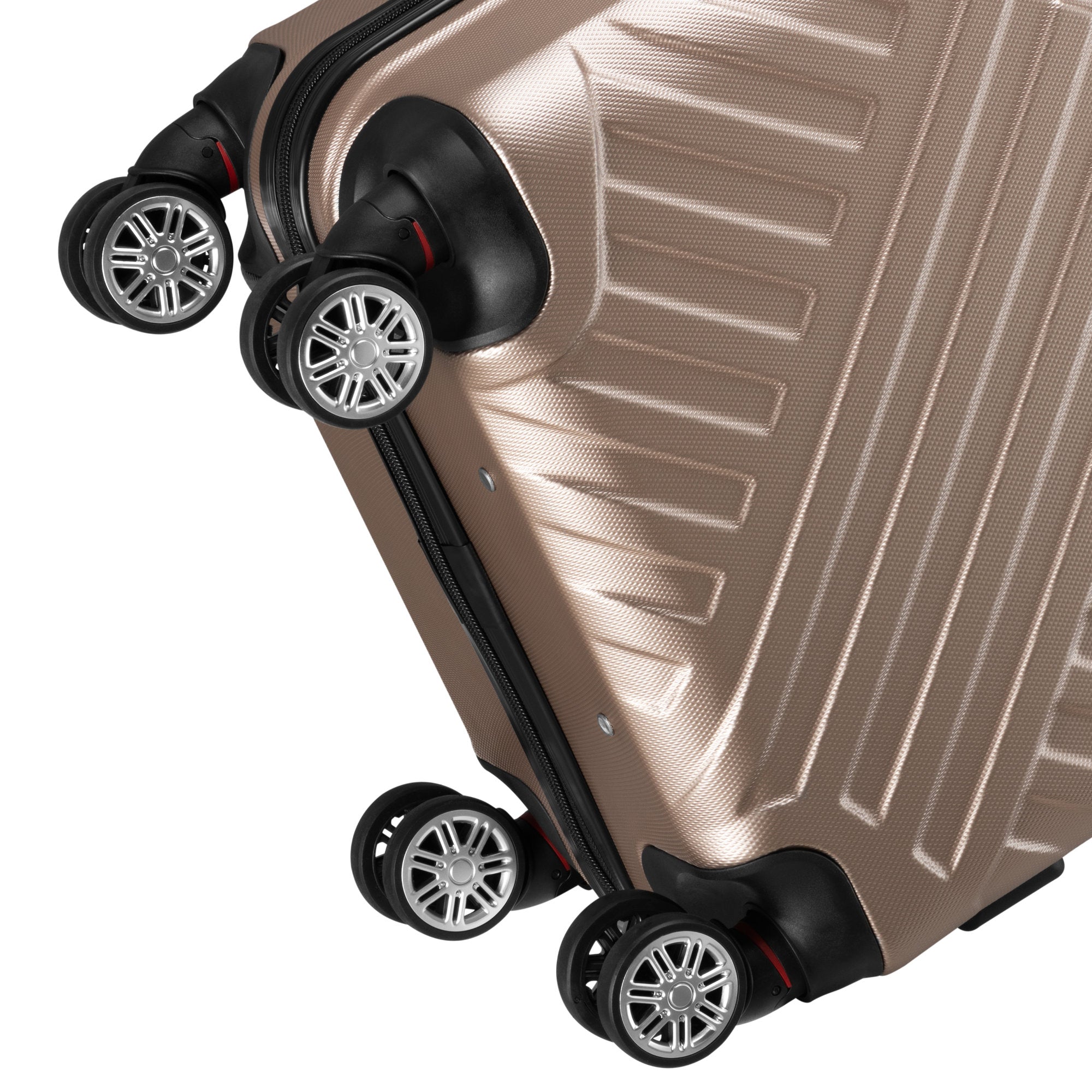 Herringbone suitcases, set of 3, ABS travel suitcases, with combination lock