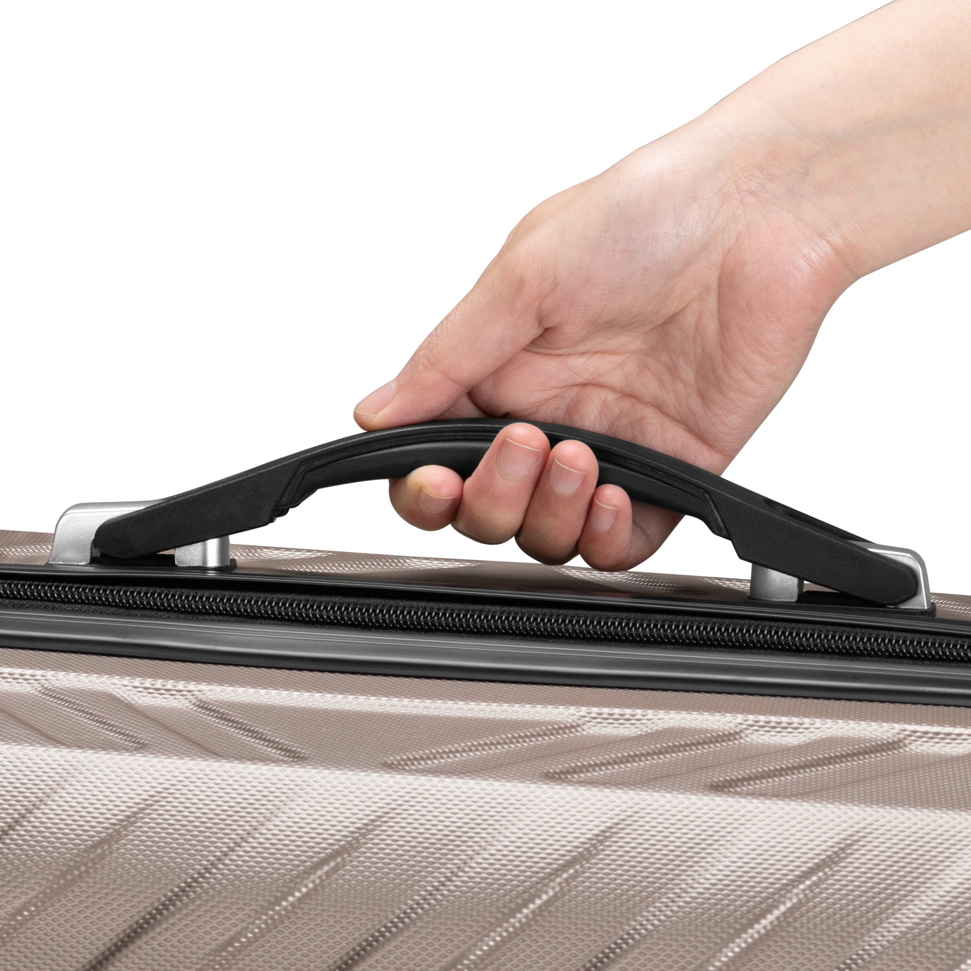 Herringbone suitcases, set of 3, ABS travel suitcases, with combination lock