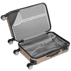 Herringbone suitcases, set of 3, ABS travel suitcases, with combination lock