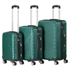 Koffer "Fischgräte", 3er Set, ABS Reisekoffer, mit Zahlenschloss