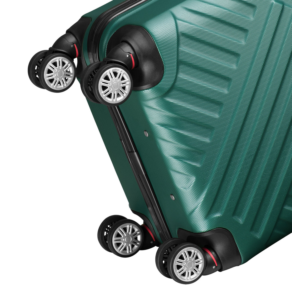 Herringbone suitcases, set of 3, ABS travel suitcases, with combination lock