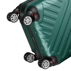 Herringbone suitcases, set of 3, ABS travel suitcases, with combination lock