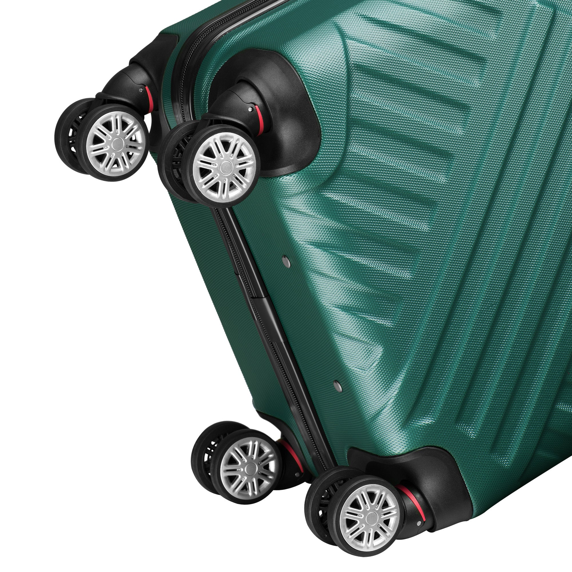 Herringbone suitcases, set of 3, ABS travel suitcases, with combination lock