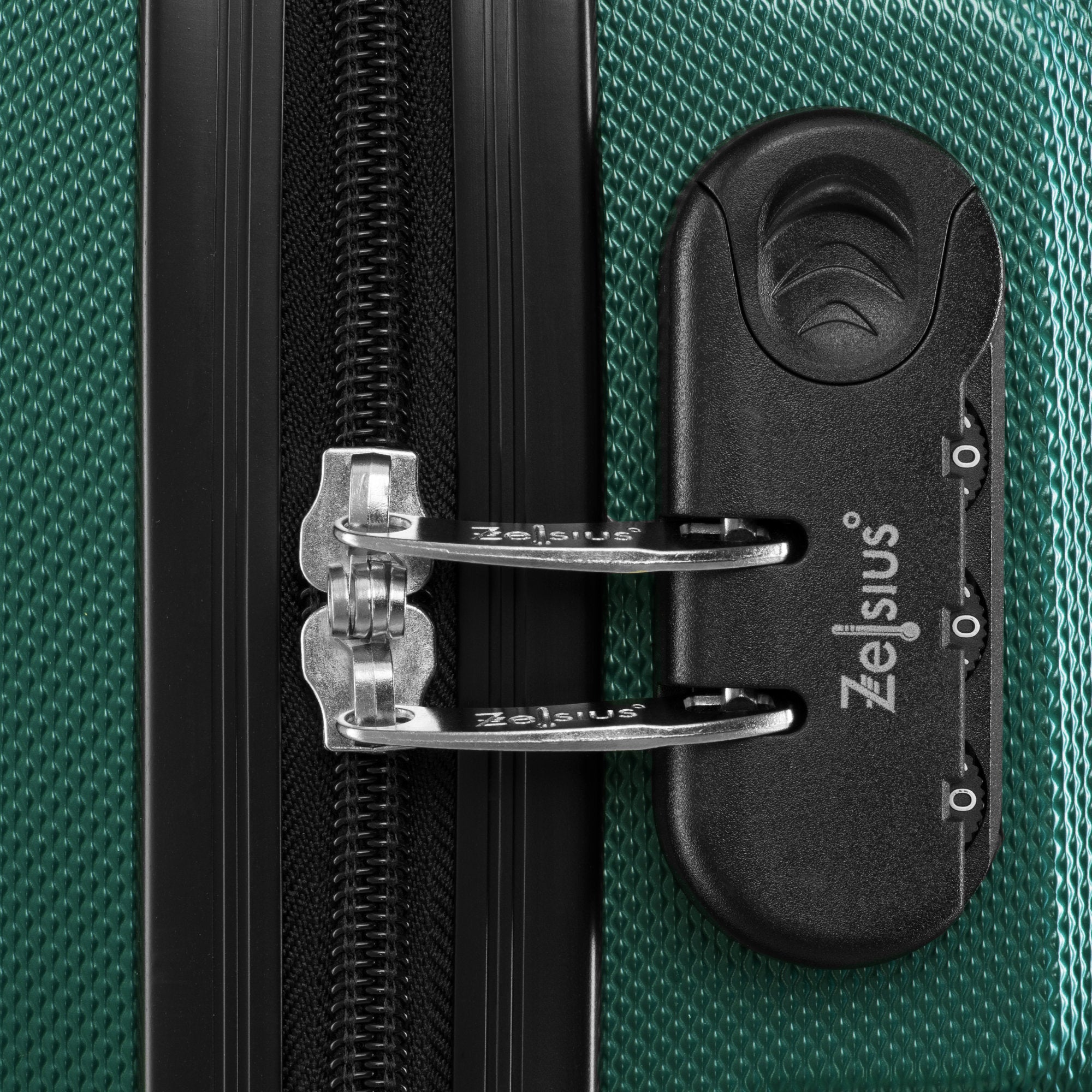 Herringbone suitcases, set of 3, ABS travel suitcases, with combination lock