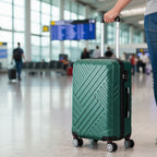 Herringbone suitcases, set of 3, ABS travel suitcases, with combination lock