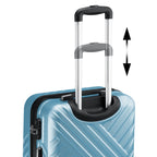 Herringbone suitcases, set of 3, ABS travel suitcases, with combination lock