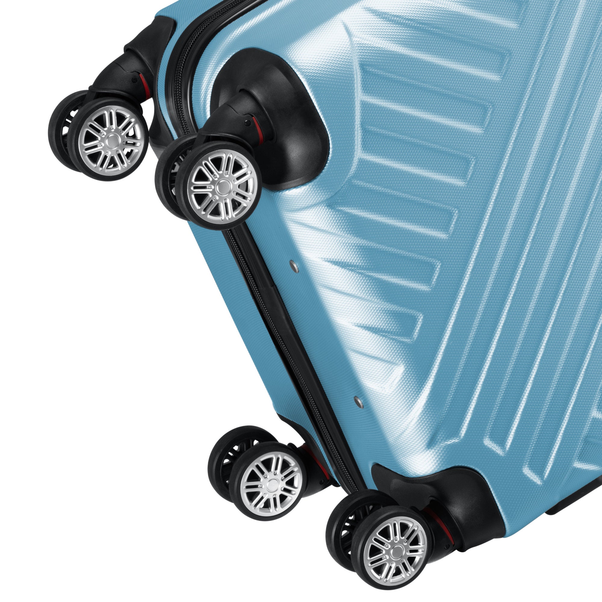 Herringbone suitcases, set of 3, ABS travel suitcases, with combination lock