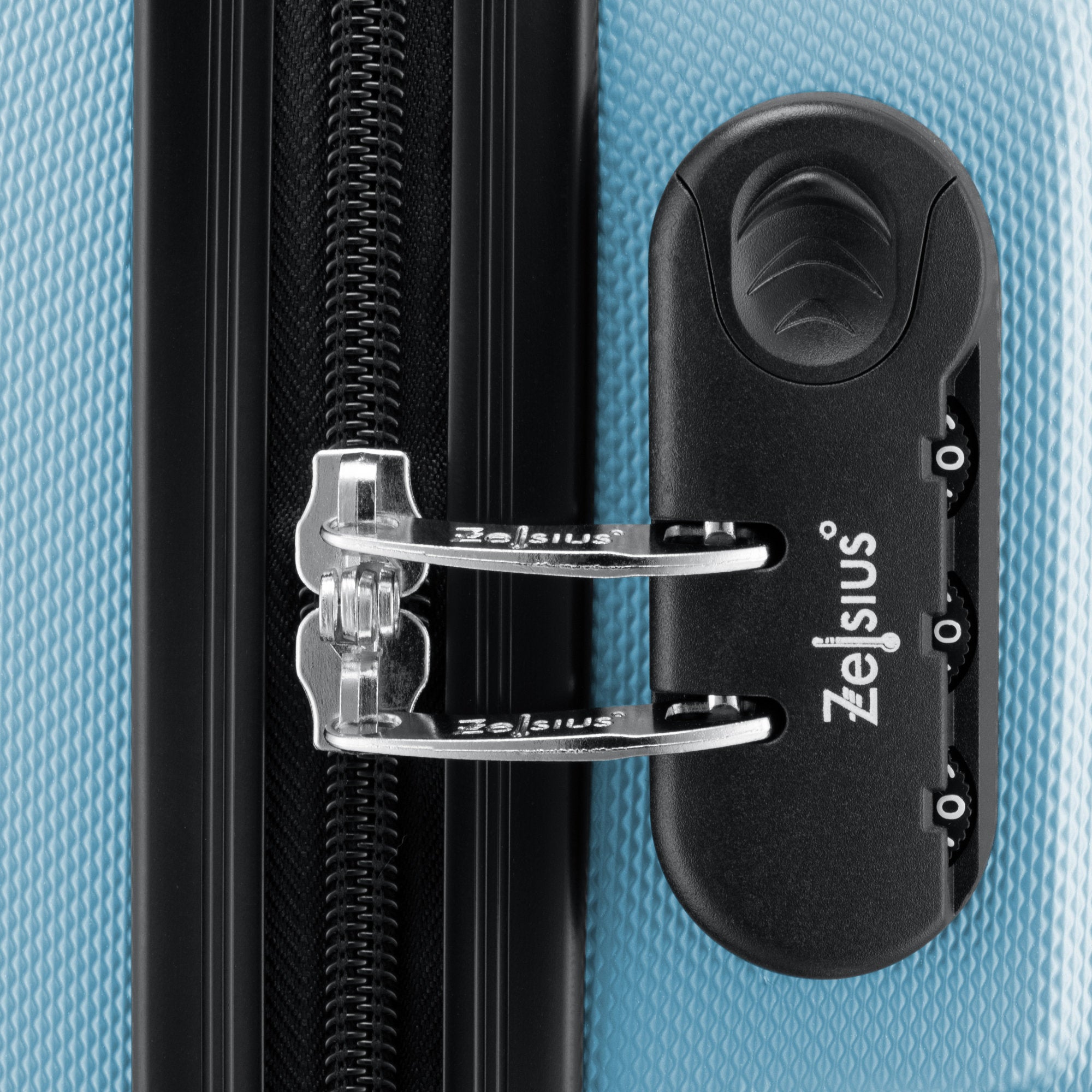 Herringbone suitcases, set of 3, ABS travel suitcases, with combination lock