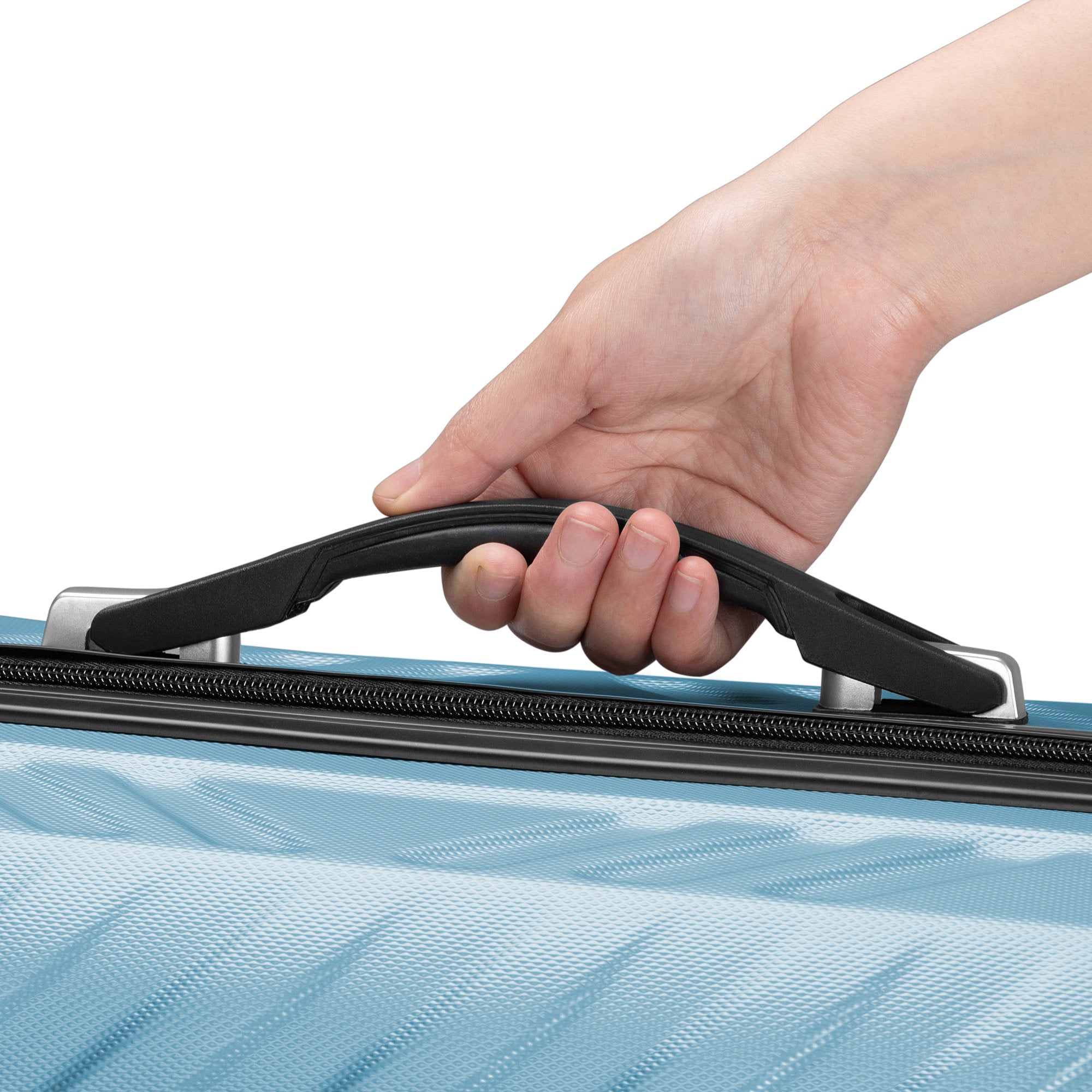 Herringbone suitcases, set of 3, ABS travel suitcases, with combination lock