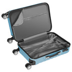 Herringbone suitcases, set of 3, ABS travel suitcases, with combination lock