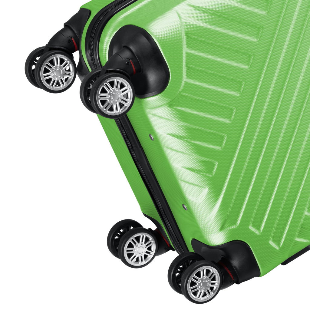 Herringbone suitcases, set of 3, ABS travel suitcases, with combination lock