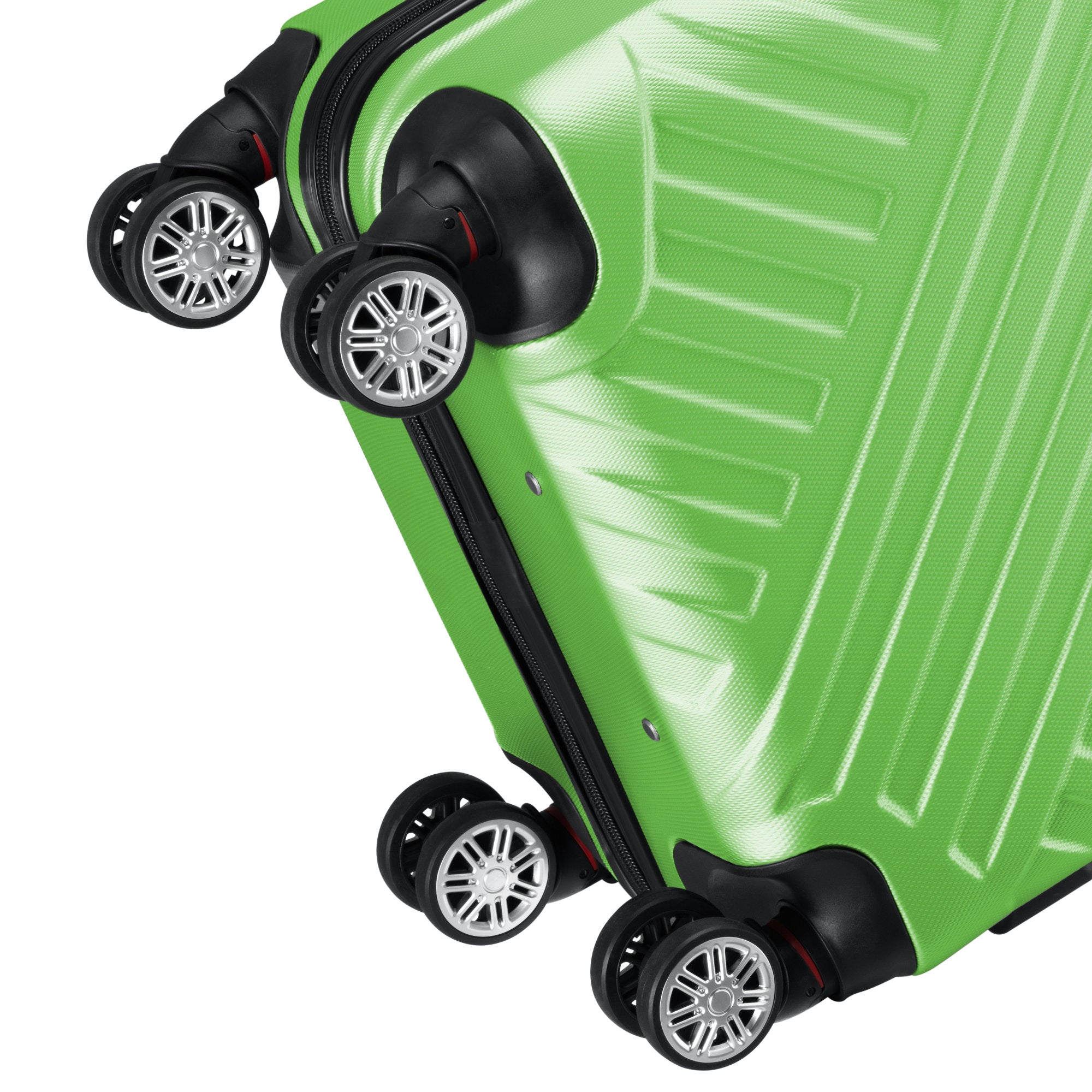 Herringbone suitcases, set of 3, ABS travel suitcases, with combination lock