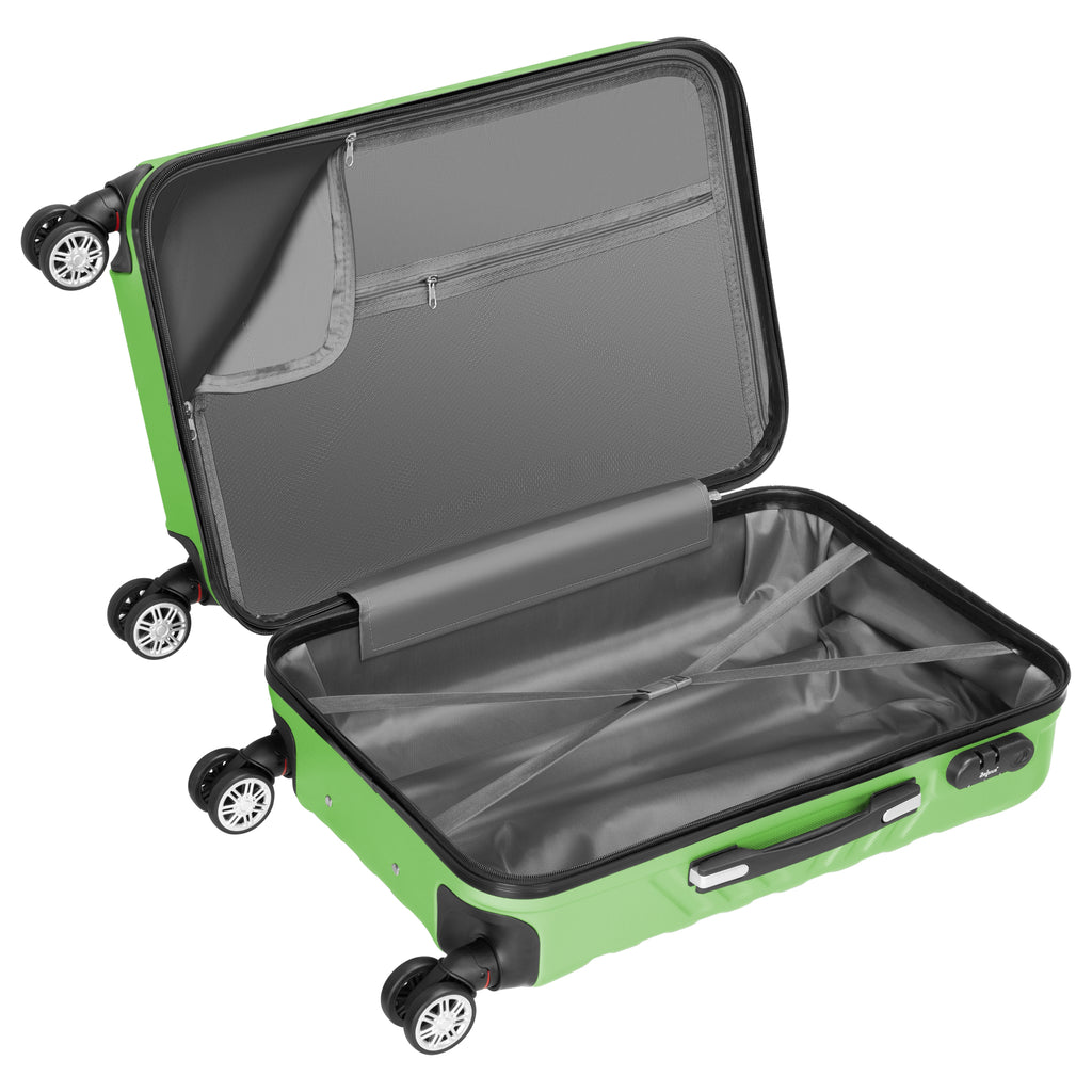 Herringbone suitcases, set of 3, ABS travel suitcases, with combination lock