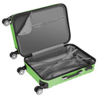 Herringbone suitcases, set of 3, ABS travel suitcases, with combination lock