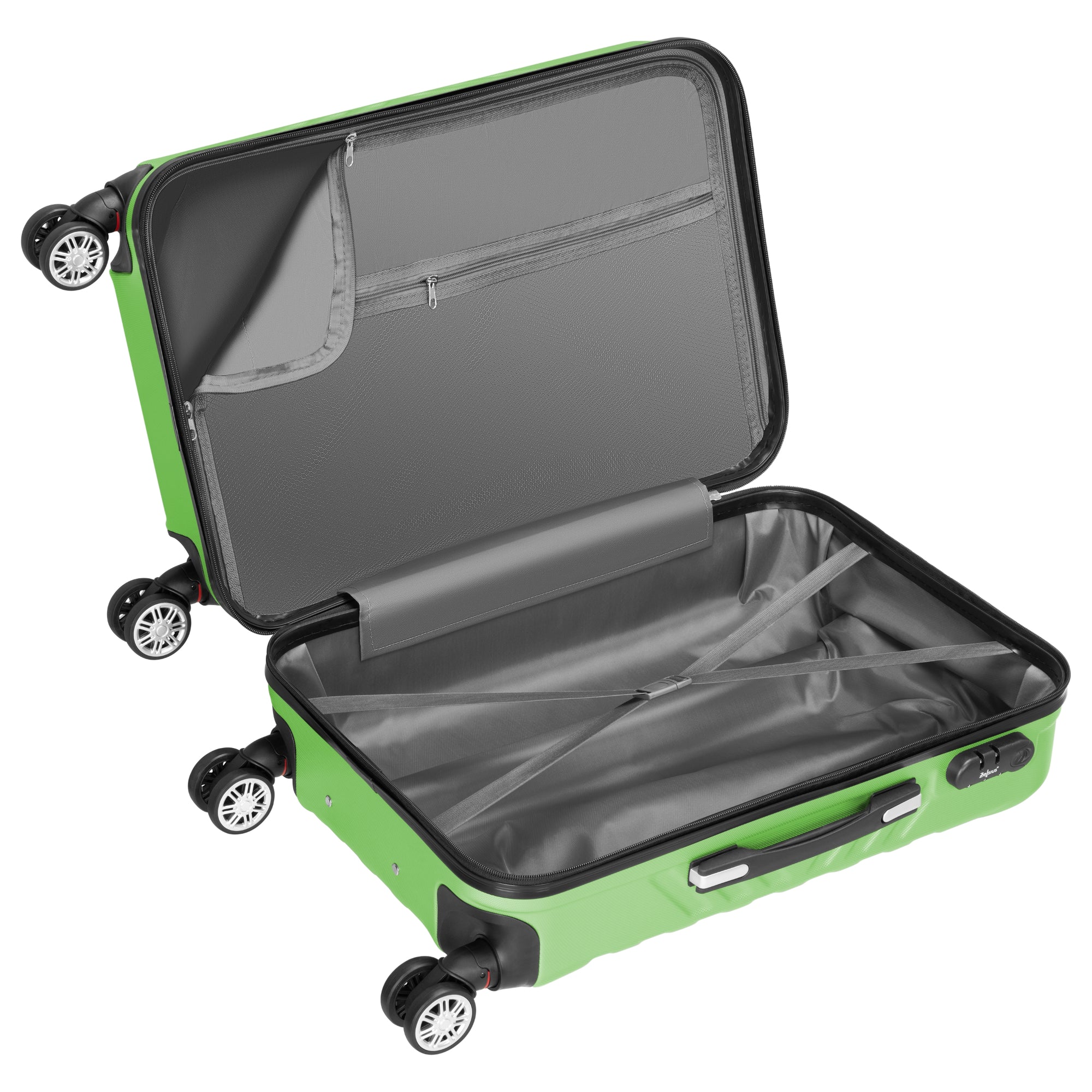 Herringbone suitcases, set of 3, ABS travel suitcases, with combination lock