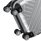 Herringbone suitcases, set of 3, ABS travel suitcases, with combination lock