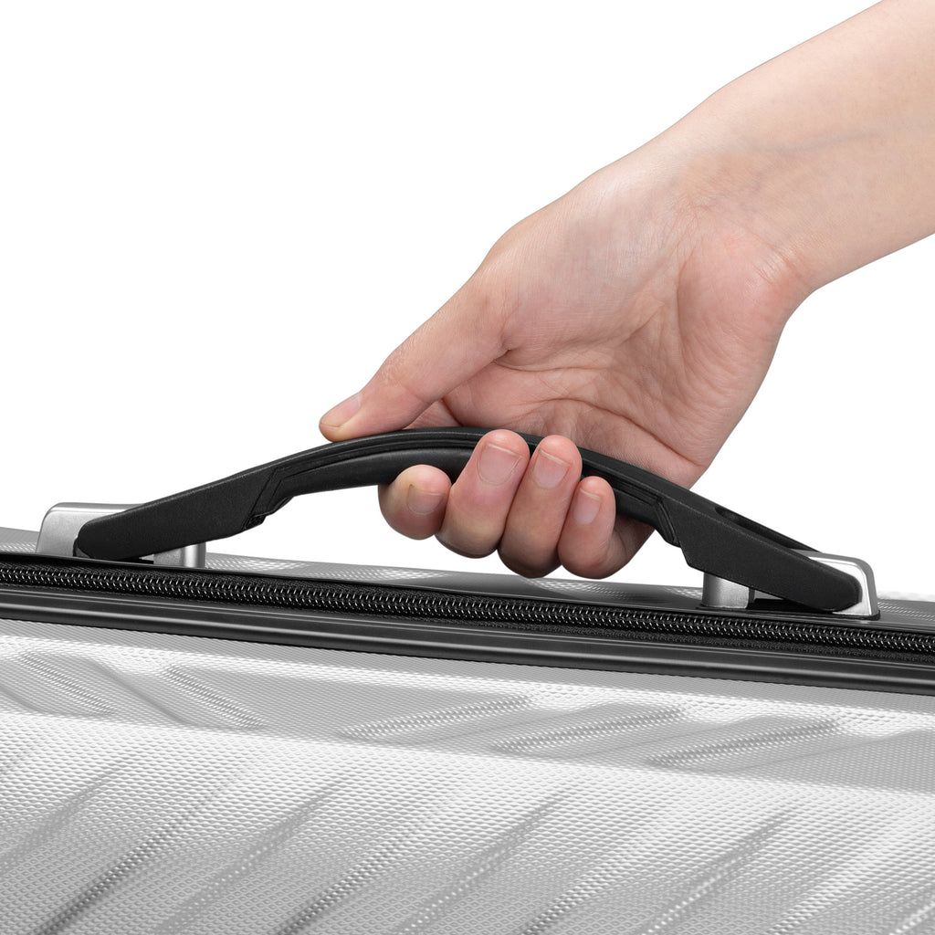 Herringbone suitcases, set of 3, ABS travel suitcases, with combination lock