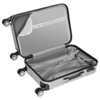 Herringbone suitcases, set of 3, ABS travel suitcases, with combination lock