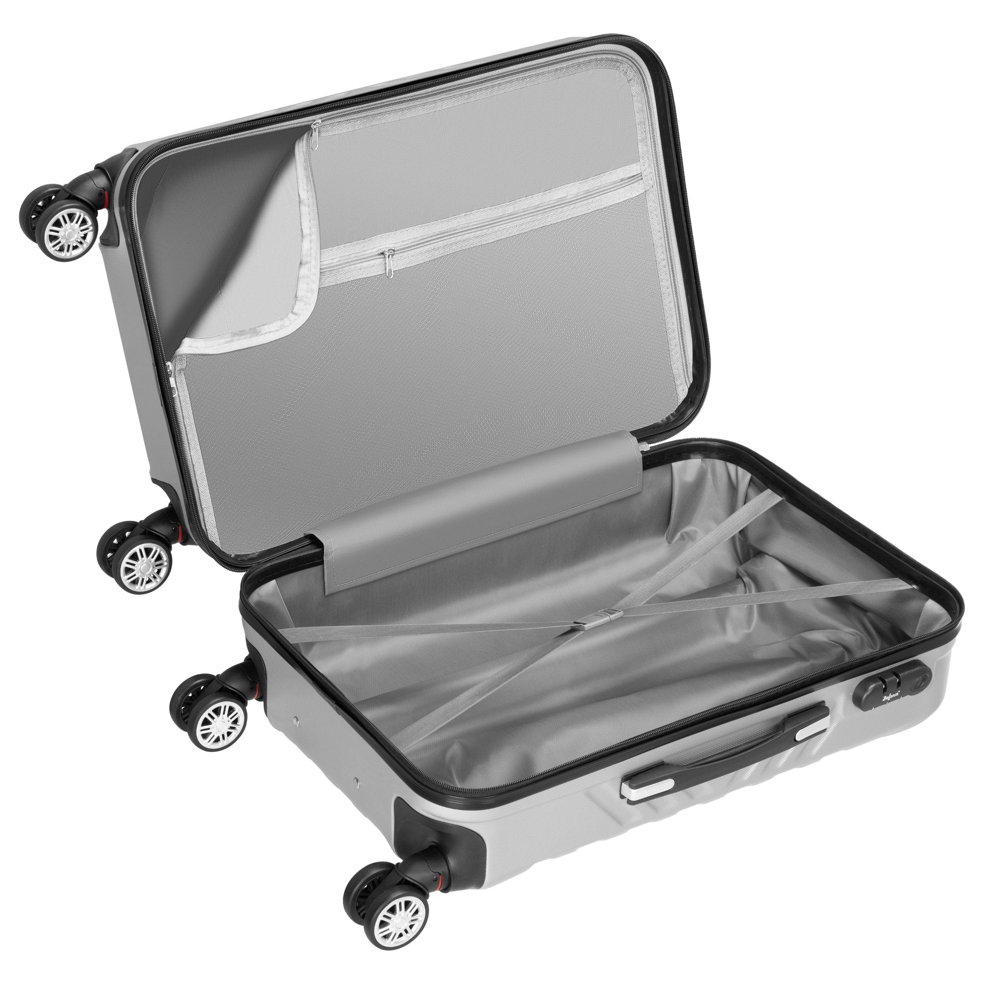 Herringbone suitcases, set of 3, ABS travel suitcases, with combination lock