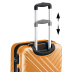 Herringbone suitcases, set of 3, ABS travel suitcases, with combination lock