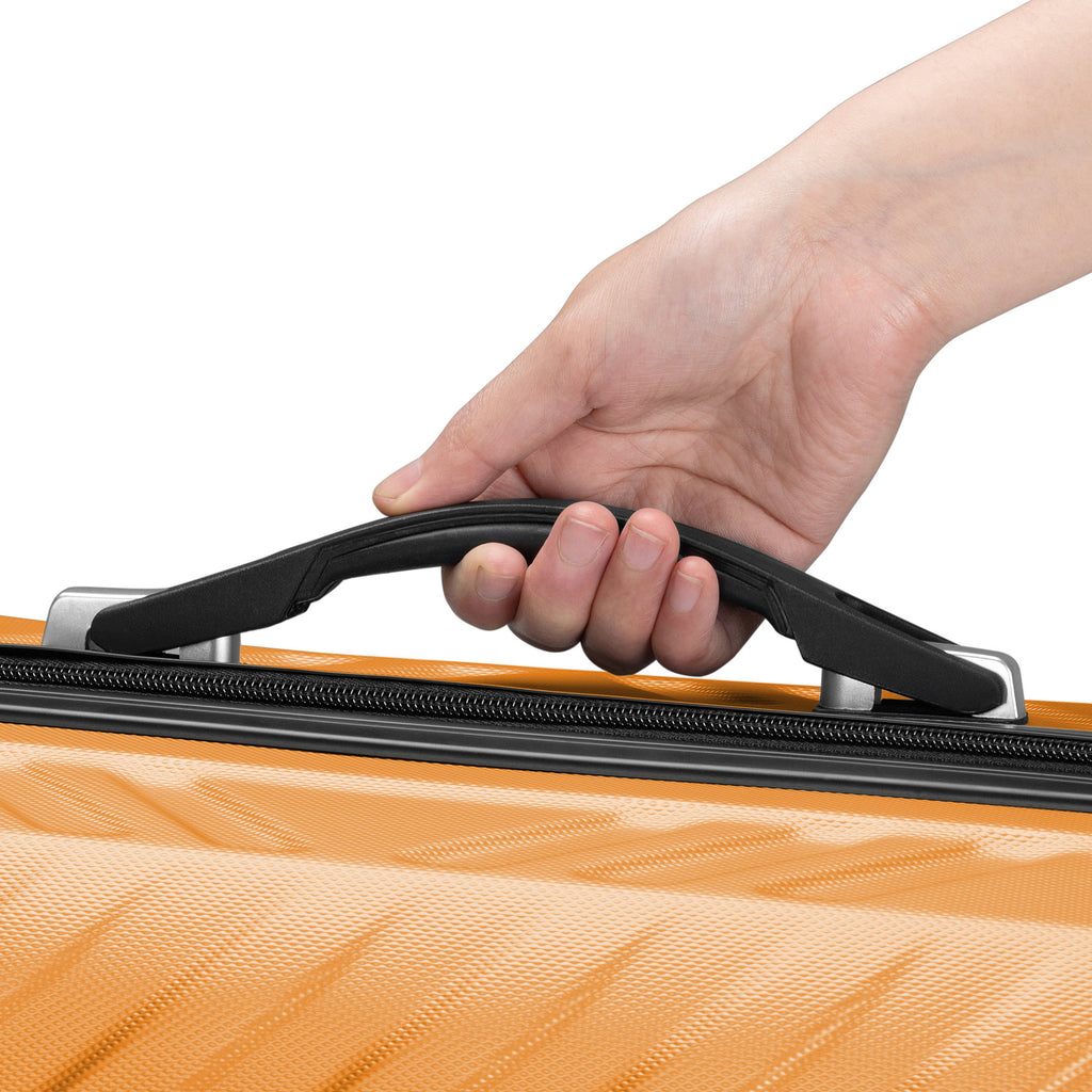 Herringbone suitcases, set of 3, ABS travel suitcases, with combination lock