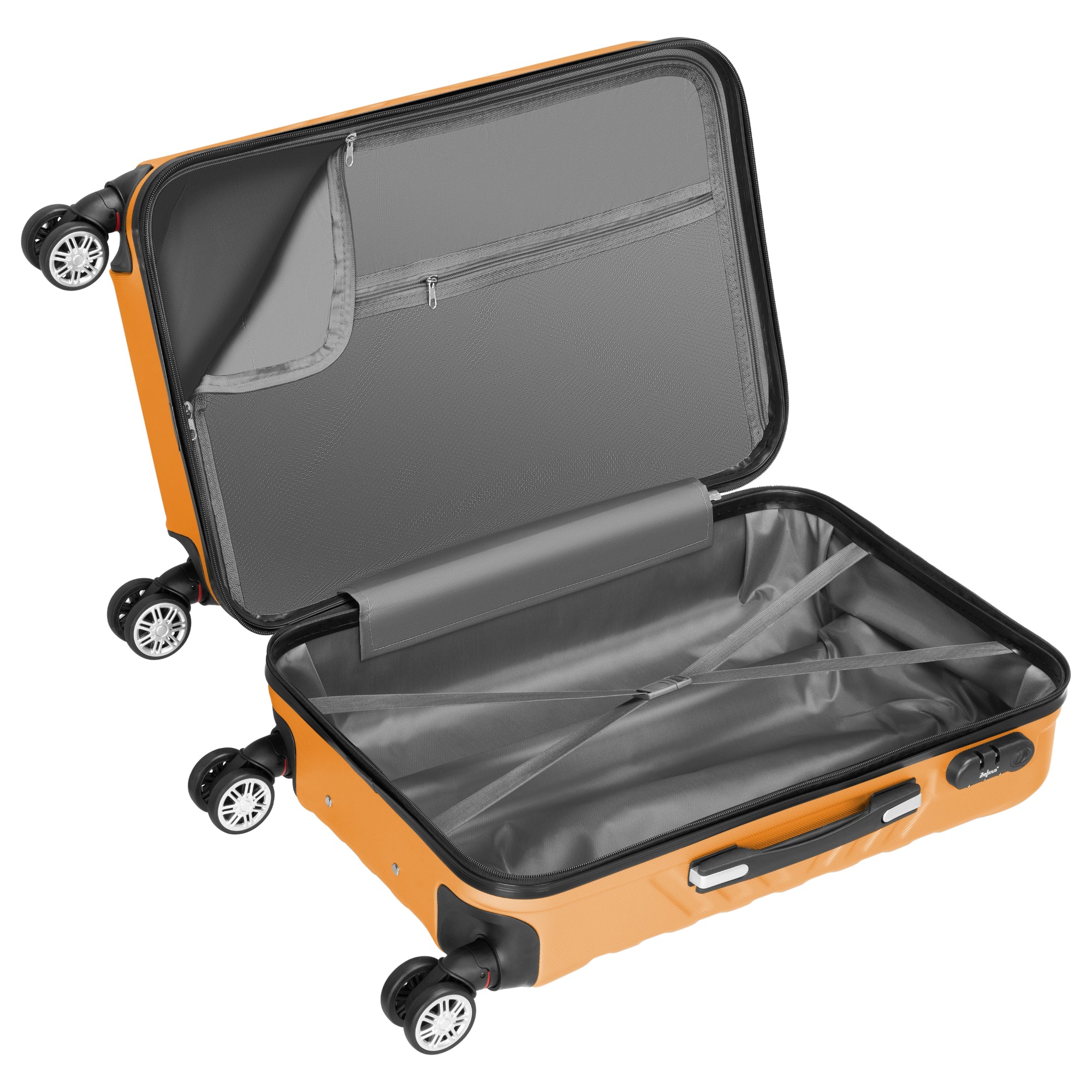 Herringbone suitcases, set of 3, ABS travel suitcases, with combination lock