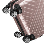 Herringbone suitcases, set of 3, ABS travel suitcases, with combination lock