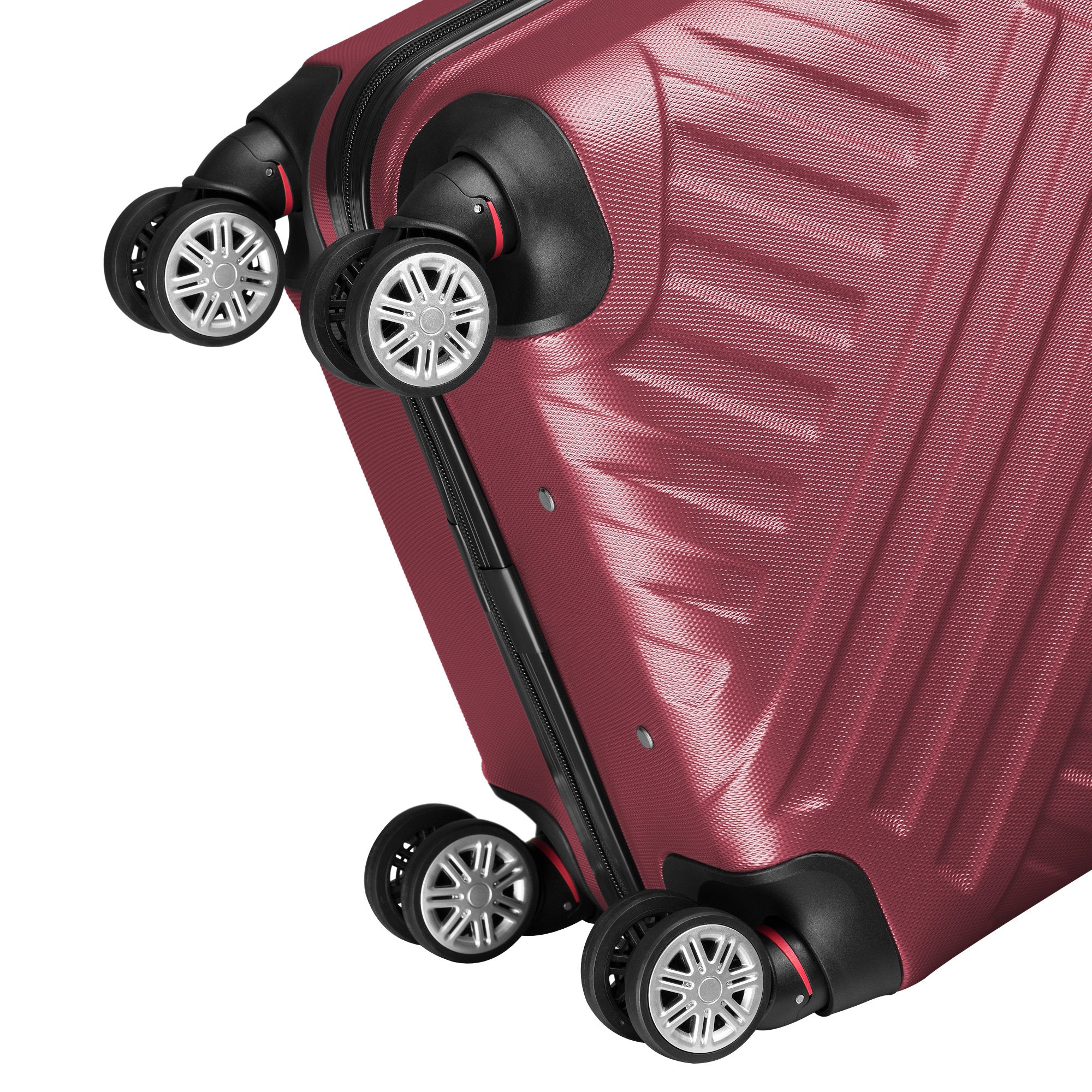 Herringbone suitcases, set of 3, ABS travel suitcases, with combination lock