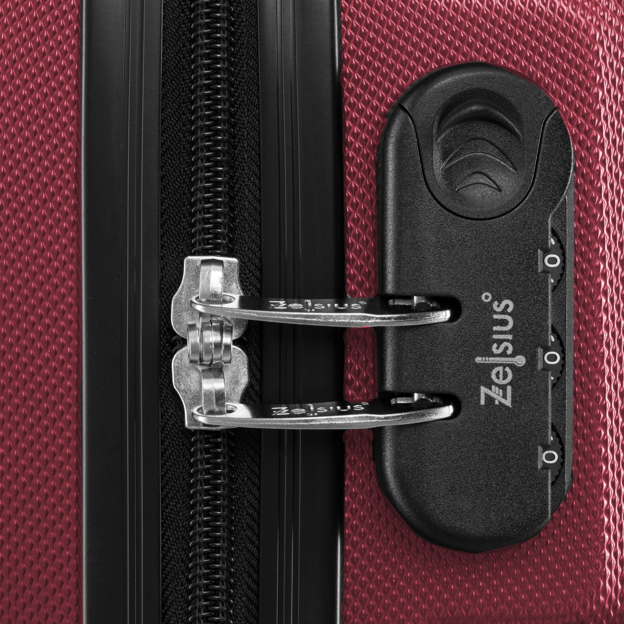 Herringbone suitcases, set of 3, ABS travel suitcases, with combination lock