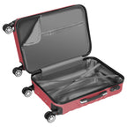 Herringbone suitcases, set of 3, ABS travel suitcases, with combination lock