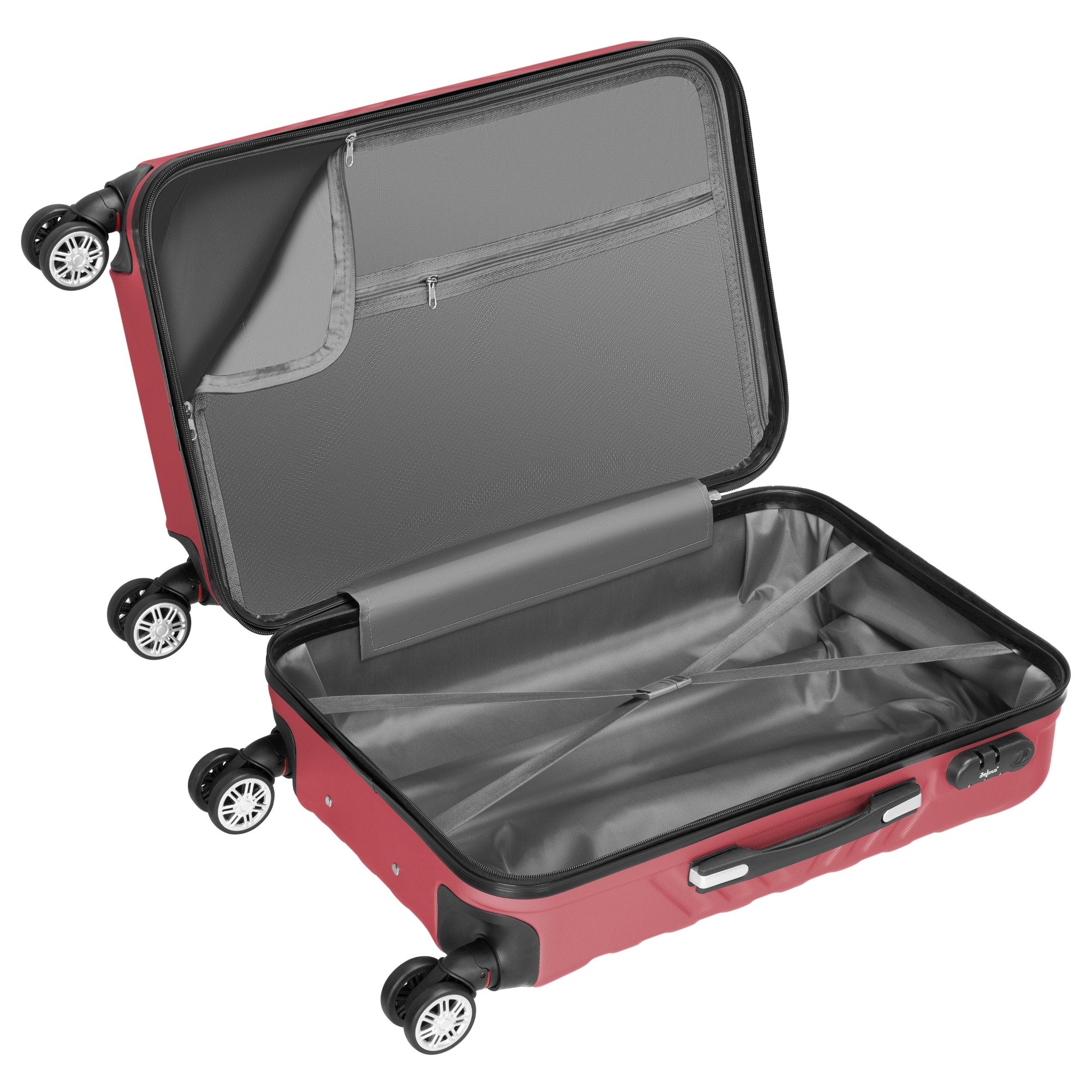 Herringbone suitcases, set of 3, ABS travel suitcases, with combination lock