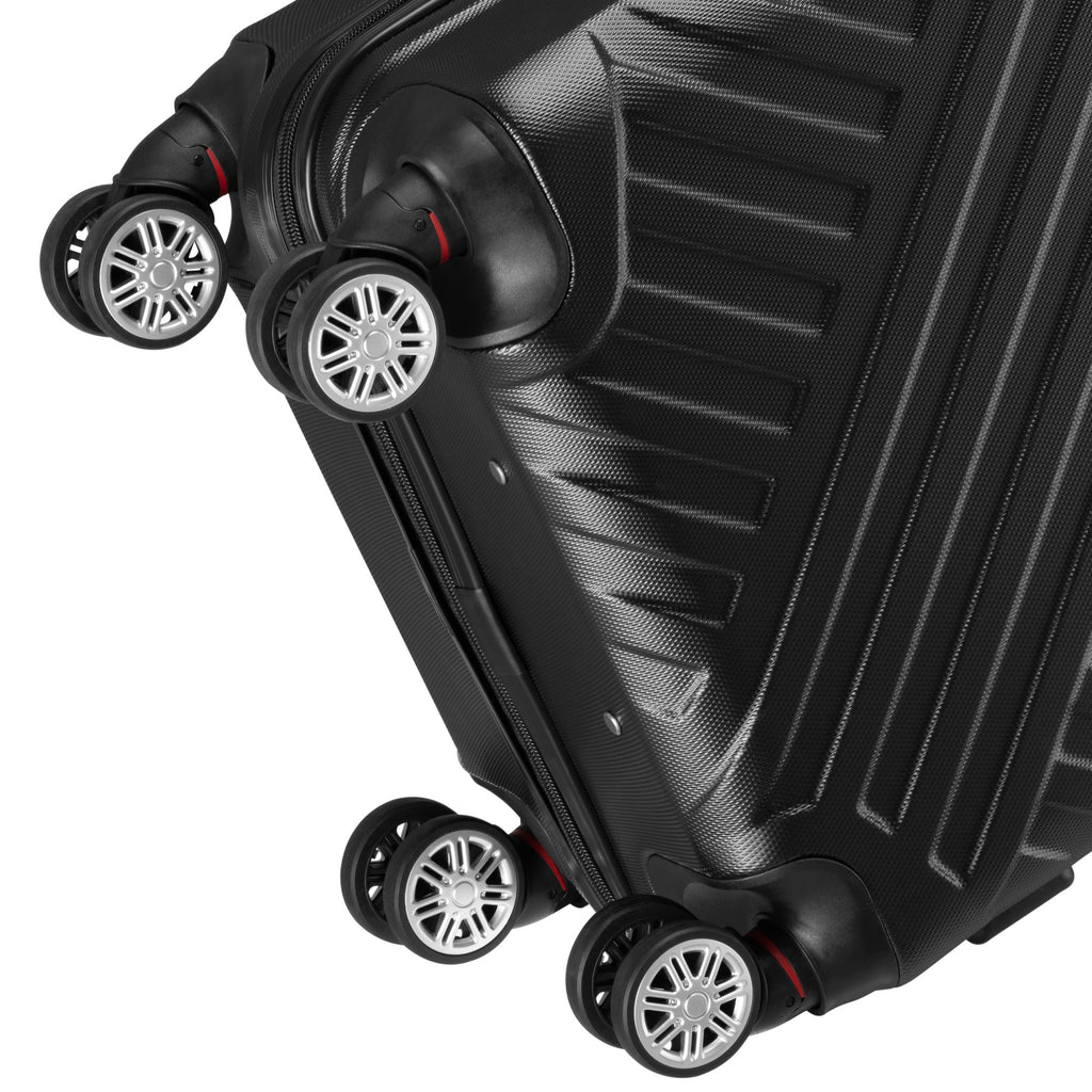 Herringbone suitcases, set of 3, ABS travel suitcases, with combination lock