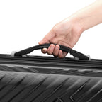 Herringbone suitcases, set of 3, ABS travel suitcases, with combination lock