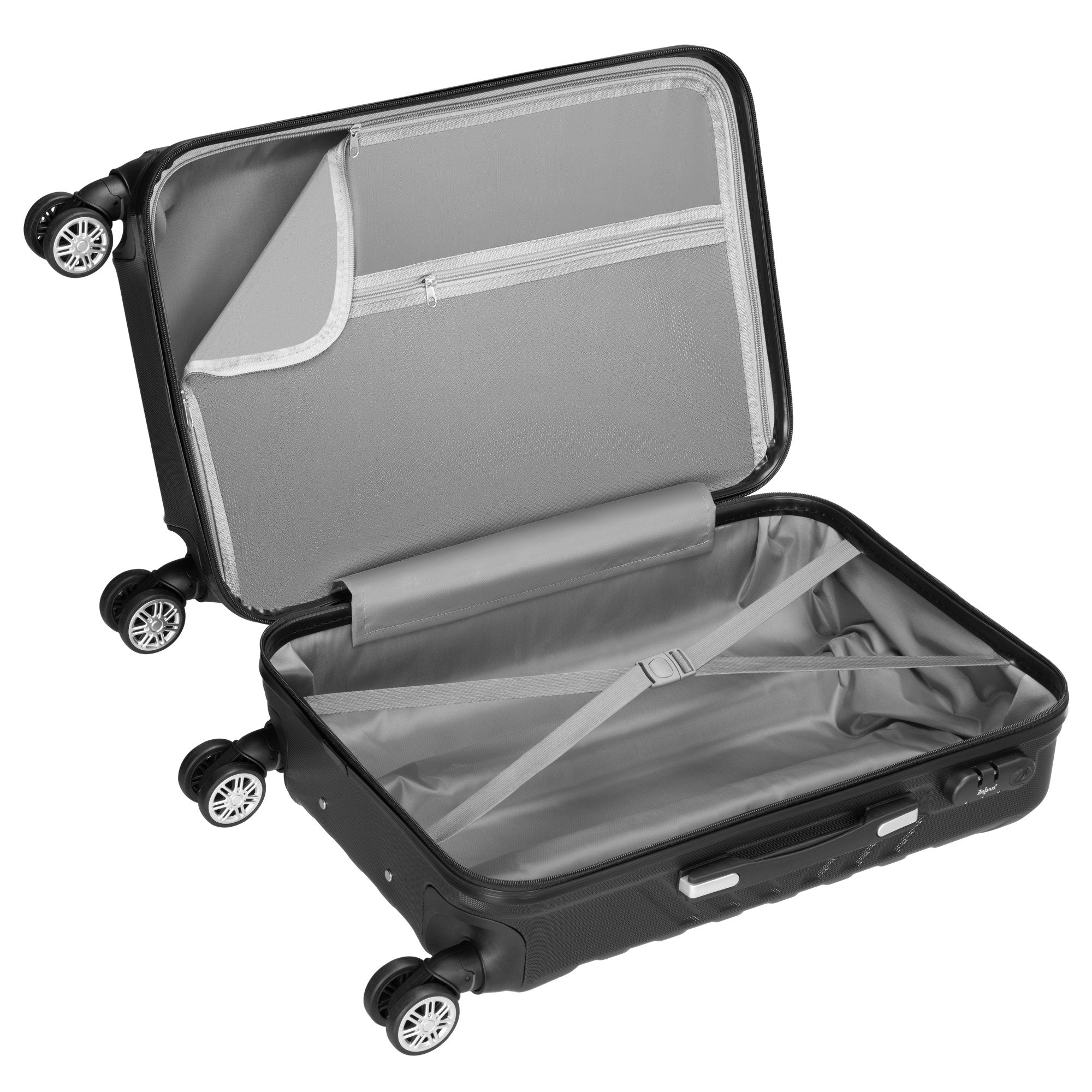 Herringbone suitcases, set of 3, ABS travel suitcases, with combination lock