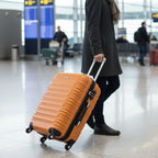 "Striped" suitcases, set of 4, ABS travel suitcases, with combination lock