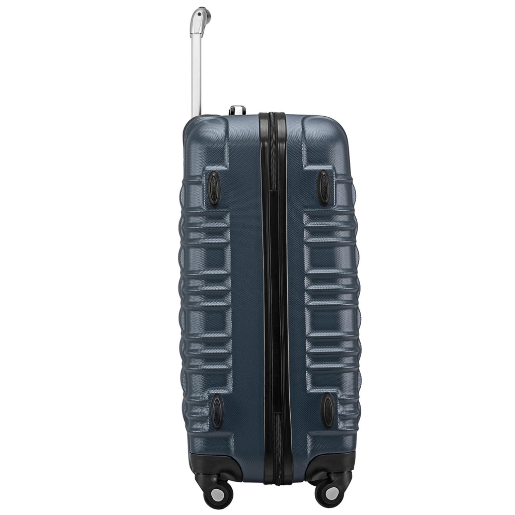 Valises rayées, lot de 4, valises de voyage en ABS, avec serrure à combinaison