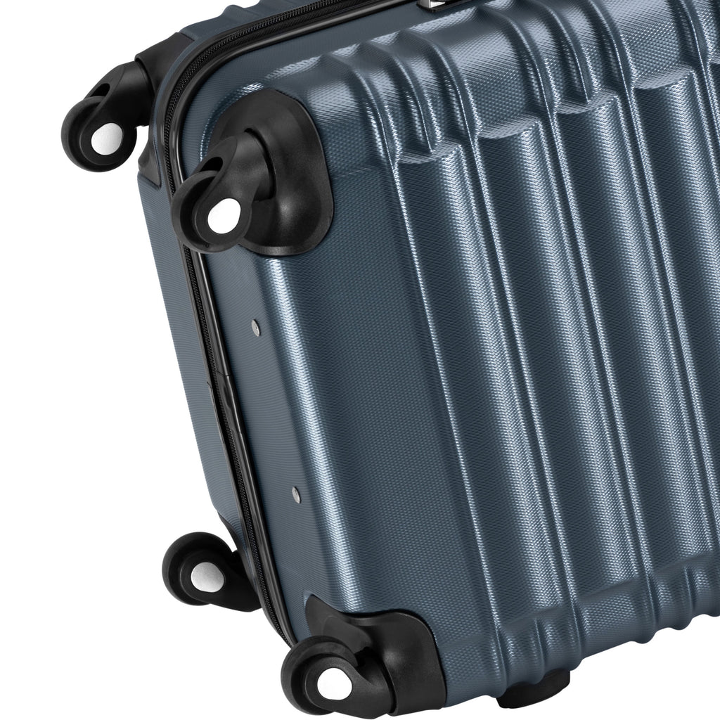 Valises rayées, lot de 4, valises de voyage en ABS, avec serrure à combinaison