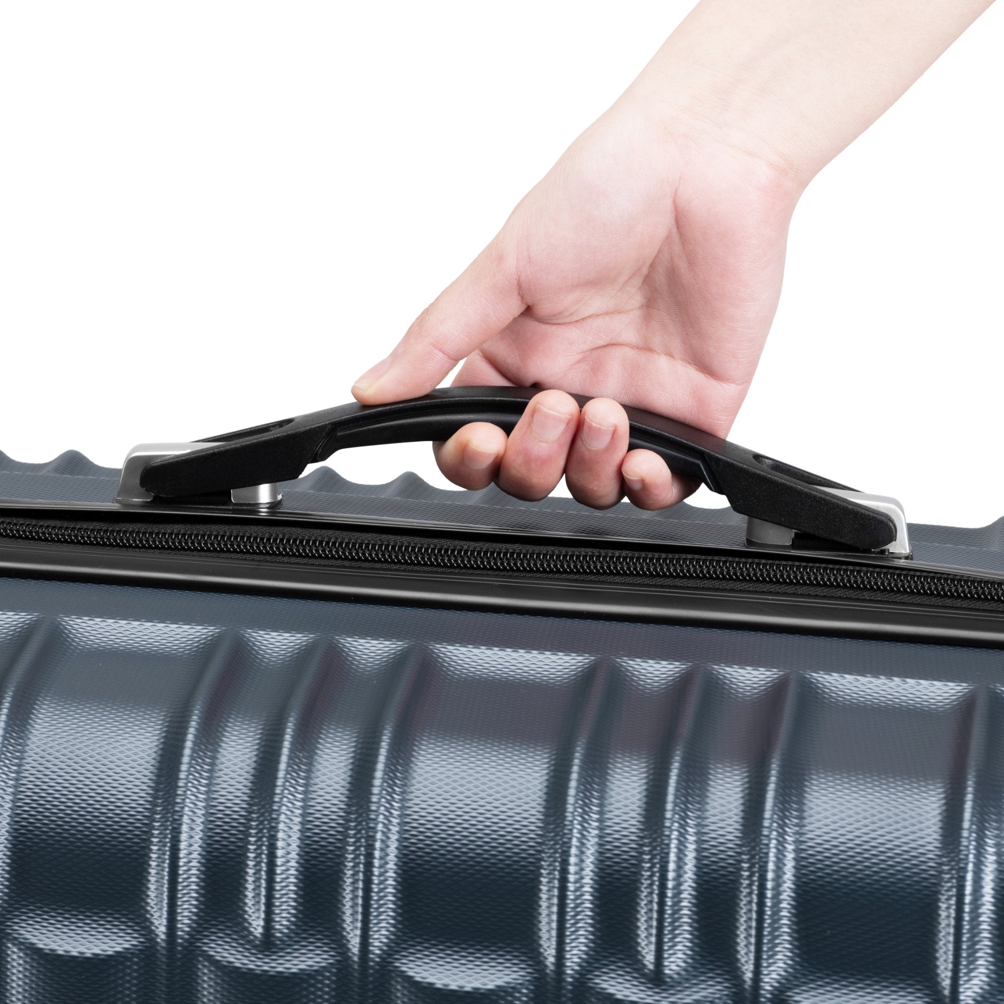 Valises rayées, lot de 4, valises de voyage en ABS, avec serrure à combinaison