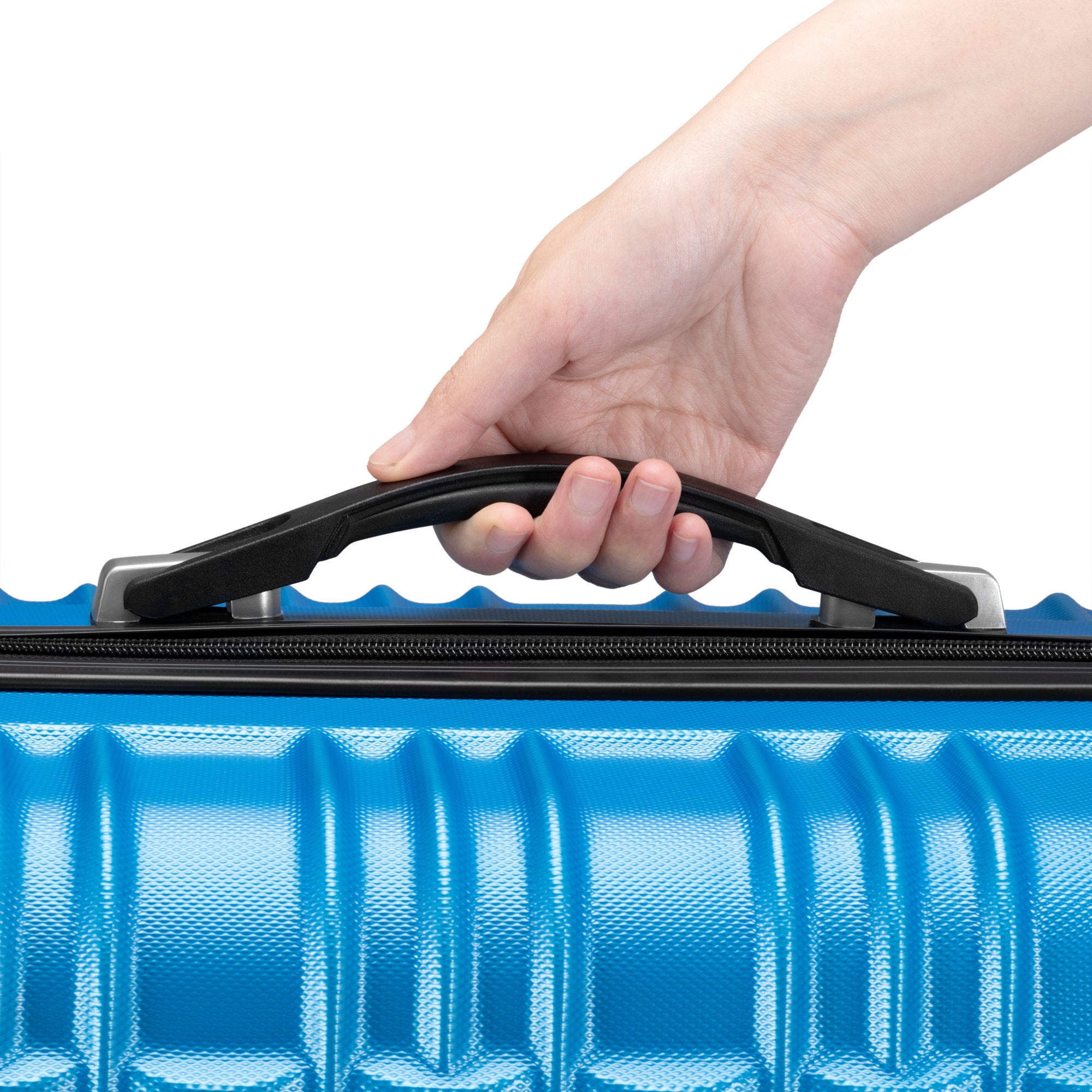 Valises rayées, lot de 4, valises de voyage en ABS, avec serrure à combinaison