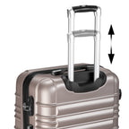 "Striped" suitcases, set of 4, ABS travel suitcases, with combination lock