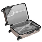 "Striped" suitcases, set of 4, ABS travel suitcases, with combination lock