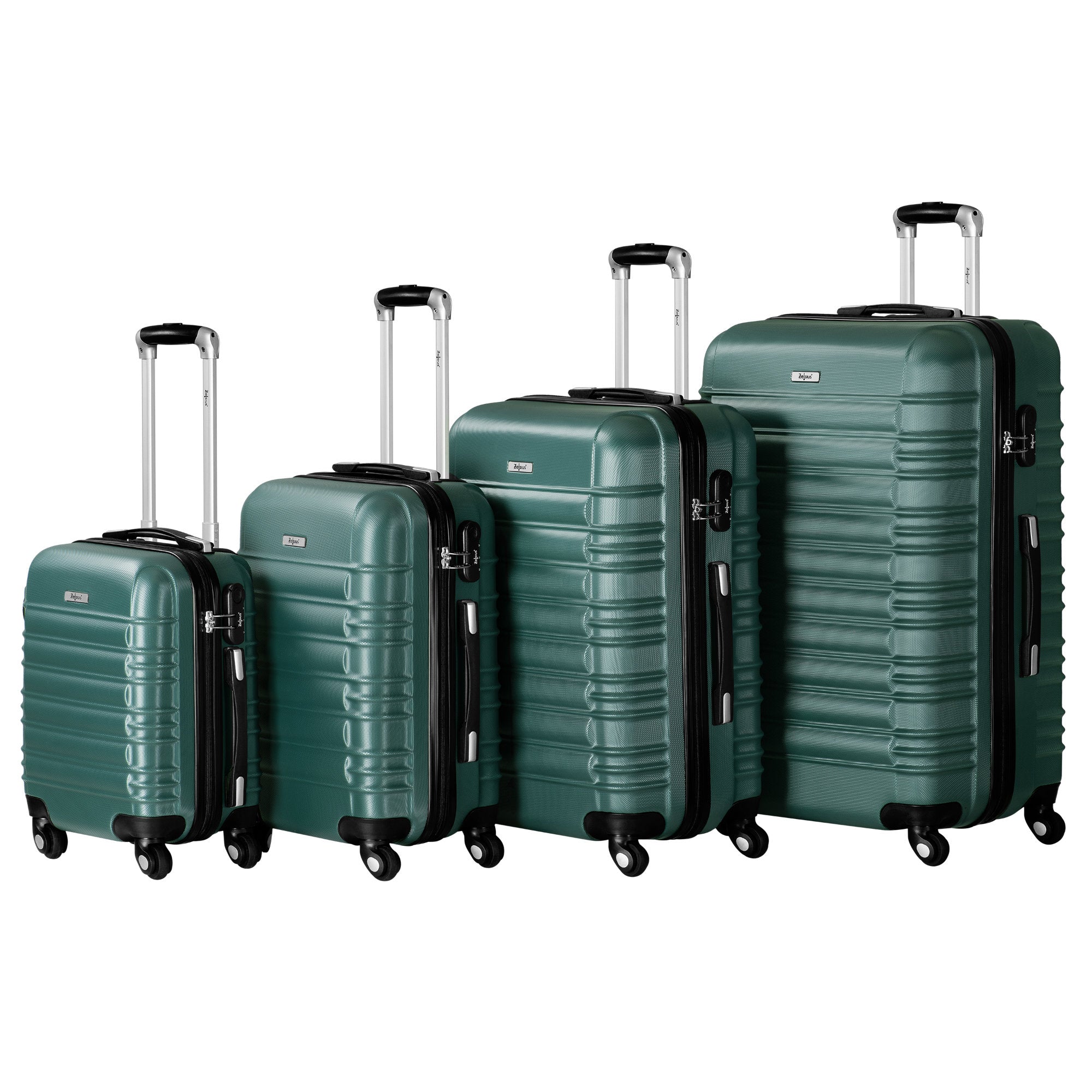 "Striped" suitcases, set of 4, ABS travel suitcases, with combination lock