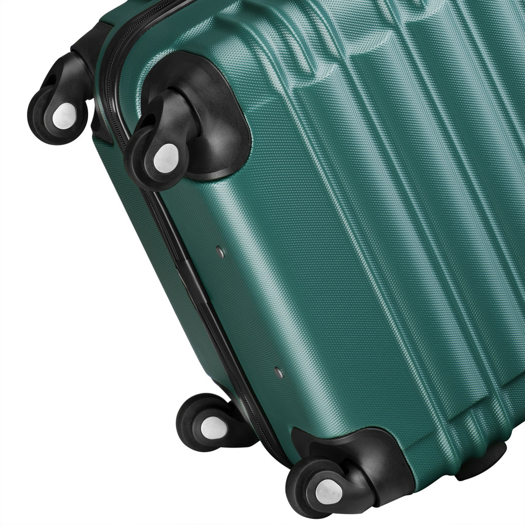 Valises rayées, lot de 4, valises de voyage en ABS, avec serrure à combinaison