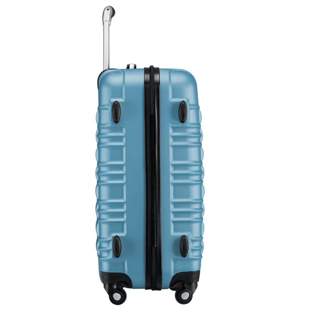 Valises rayées, lot de 4, valises de voyage en ABS, avec serrure à combinaison