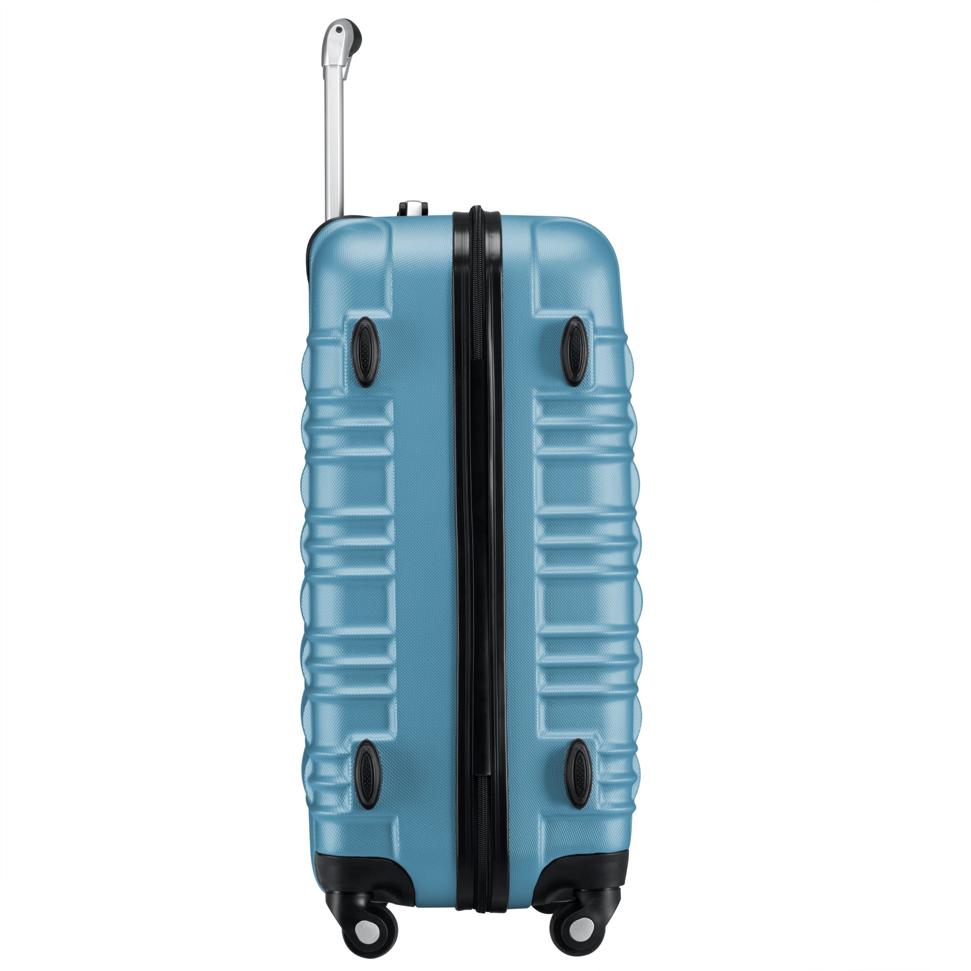 Valises rayées, lot de 4, valises de voyage en ABS, avec serrure à combinaison