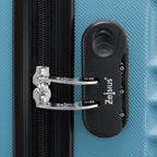 "Striped" suitcases, set of 4, ABS travel suitcases, with combination lock