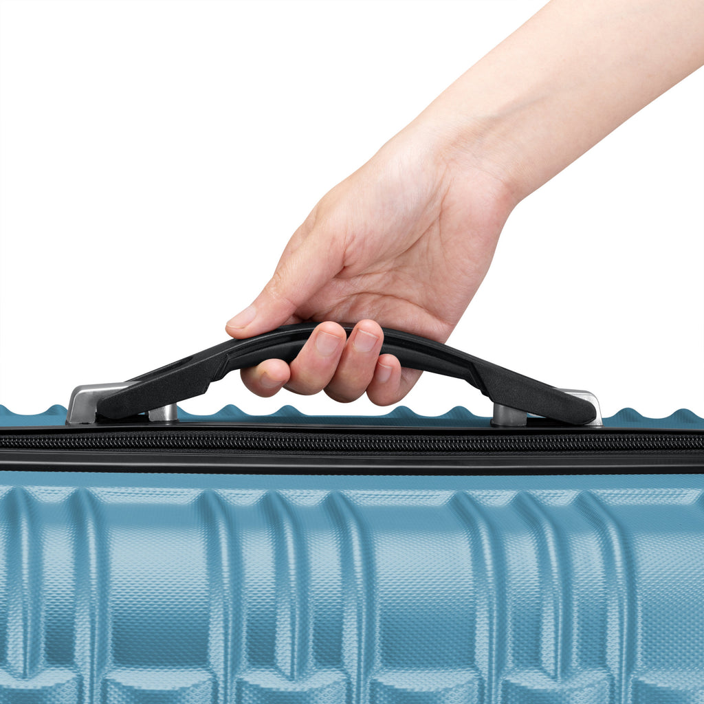 Valises rayées, lot de 4, valises de voyage en ABS, avec serrure à combinaison