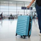 "Striped" suitcases, set of 4, ABS travel suitcases, with combination lock