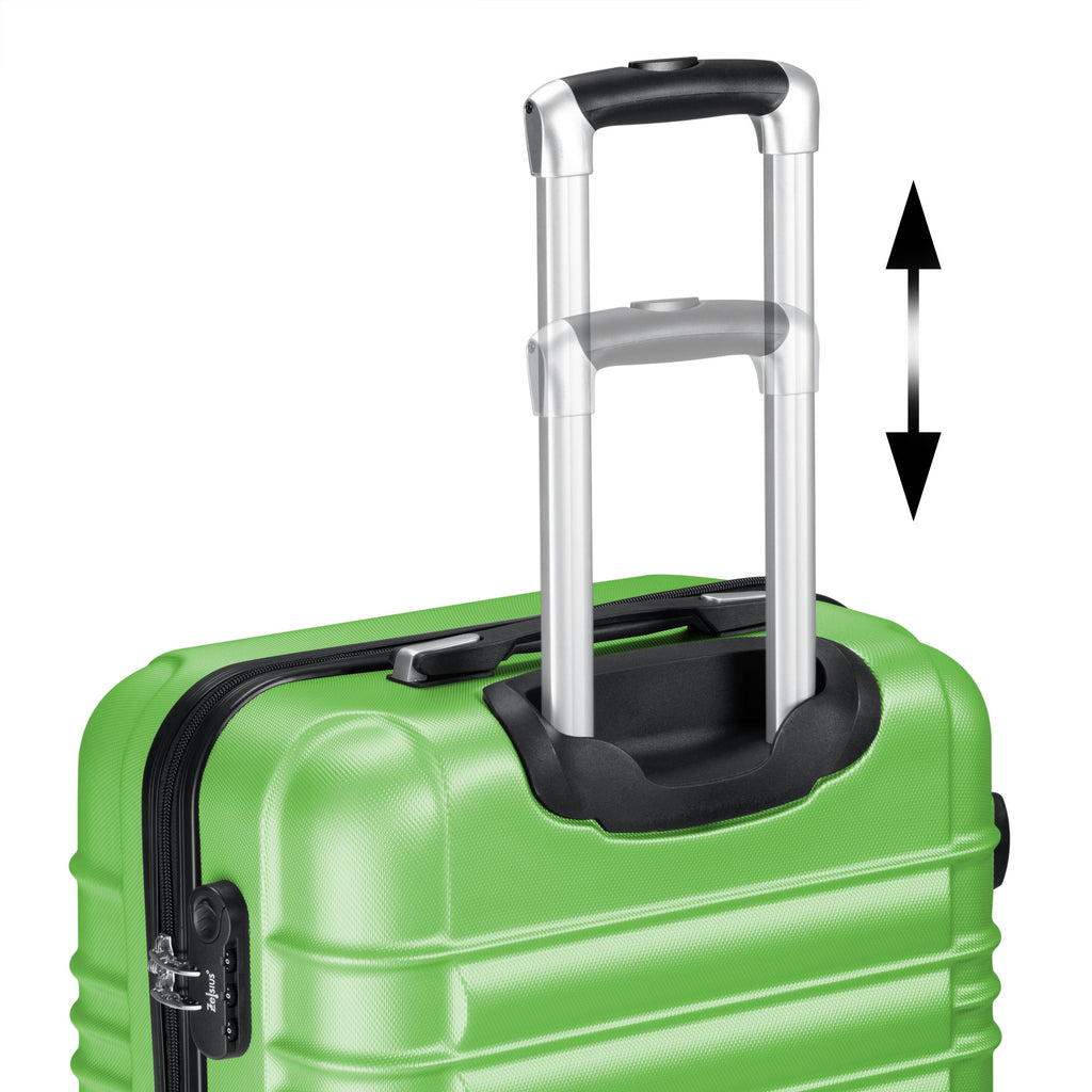 Valises rayées, lot de 4, valises de voyage en ABS, avec serrure à combinaison