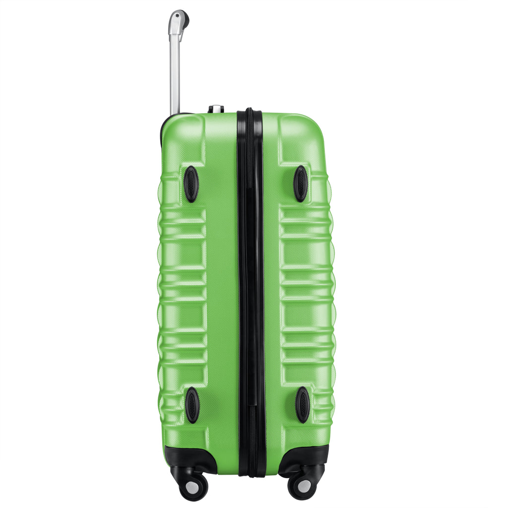 Valises rayées, lot de 4, valises de voyage en ABS, avec serrure à combinaison